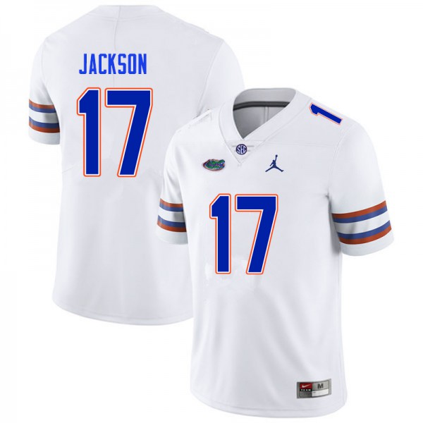 Men #17 Kahleil Jackson Florida Gators College Football Jerseys White
